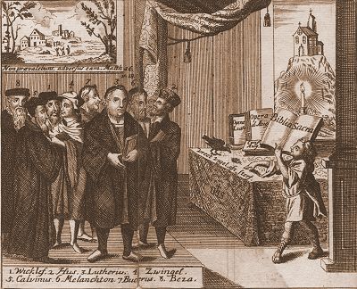 Karikatur der Reformatoren<br />unbekannter Stecher 1723