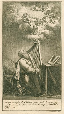 Chodowiecki - David mit der Harfe - Psalmen 3 - 1791 (E 660)
