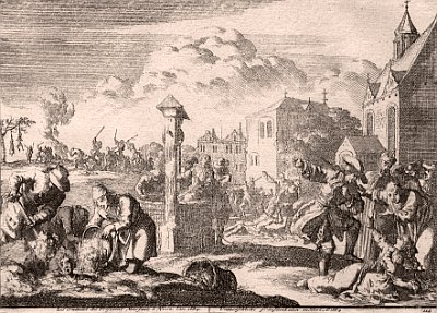 Verfolgung der Hugenotten in Niort durch Marsaut