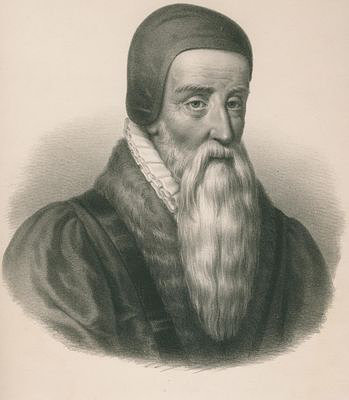 Beza, Theodore<br>1519-1605<br>Nachfolger Calvins in Genf, Lithographie 19. Jh. von E. Nesle