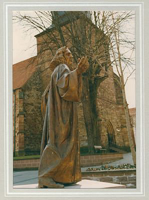 Clément, David<br>1645-1725<br>Waldenser-Pfarrer in Hofgeismar, Denkmal von Karin Bormann in Hofgeismar