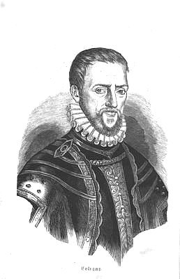Coligny, Gaspard de<br>1519-1572<br>hugenottischer Heerführer, Kupferstich von Vinkeles 1788 nach J. Buys