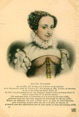 d'Albret, Jeanne<br>1528-1572<br>Königin von Navarra, Hugenottin, Mutter von  Heinrich IV