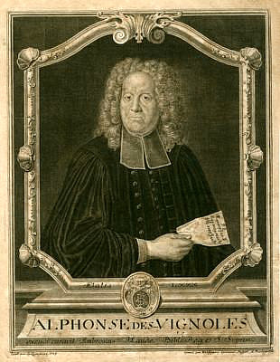 de Vignolles, Alphonse<br>1649-1744<br>frz.-ref. Prediger in Schwedt u Berlin, Kupferstich