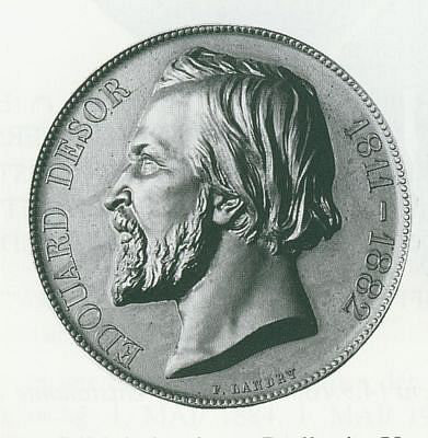 Désor, Pierre Edouard<br>1811-1882<br>Naturforscher aus Friedrichsdorf, Medaille von 1883