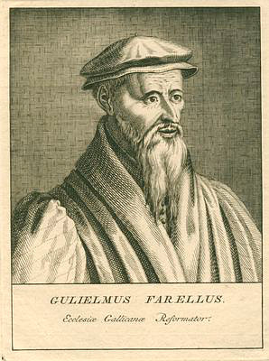 Farel, Guillaume<br>1489-1565<br>frz. Reformator, Kupferstich