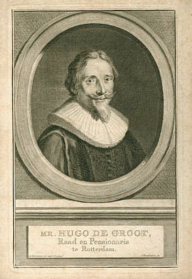 Grotius, Hugo von<br>1583-1645<br>Theologe und Philosoph, Kupferstich
