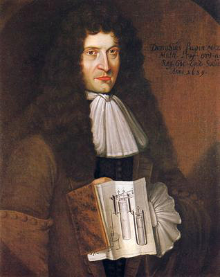 Papin, Denis<br>1617- ca. 1712<br>Erfinder, Ölgemälde von Johann Peter Engelhardt, Universitätsmuseum